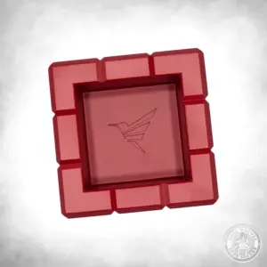 Colibri Heritage Cube Red Ashtray overhead