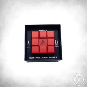 Colibri Heritage Cube Lighter red open box