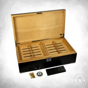 Valentino Noir Humidor 250ct open trays accessories