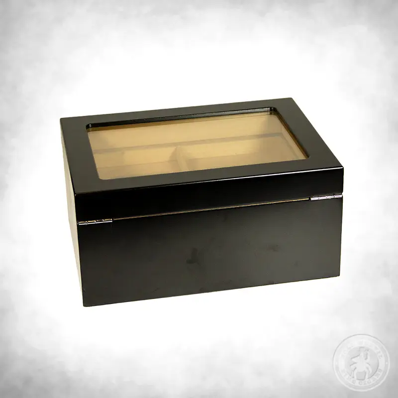 Humidor Supreme Bally Black 100ct back