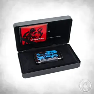Prometheus LE 2024 God of Fire Never Back Down lighter case open